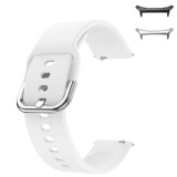 Curea din silicon compatibila cu Samsung Galaxy Watch Ultra2, Telescoape QR, 22mm, Daisy White