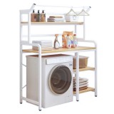 Raft deasupra masinii de spalat stejar natur alb Darby 90x60,5x167,5 cm