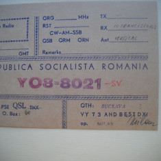 HOPCT 75198 SUCEAVA -RSR -CARTE POSTALA QSL RADIOAMATOR/RADIOAMATORI-CIRCULATA