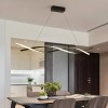 Lustra LED suspendata cu telecomanda FLUX, 80W, Lumina Rece/Calda/Neutra, Dimabila, Negru, Inaltime Reglabila, Alessandro DESIGN