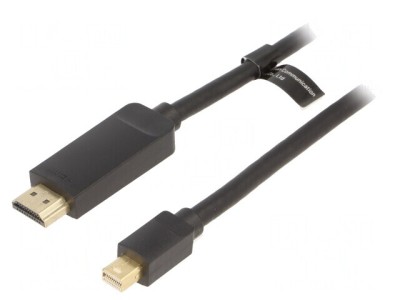 Cablu HDMI la mini DisplayPort 3m Negru HAHBI foto