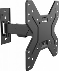 Suport TV de perete ECG LD 174202, 17- 42 (43 - 106 cm), rotire 90&deg;, inclinare 2&deg;-15&deg;, 25 kg, VESA