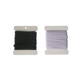 Set 2 elastice mercerie Helweet, 6 mm x 10 m, alb, negru