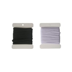 Set 2 elastice mercerie Helweet, 6 mm x 10 m, alb, negru
