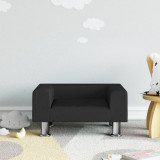 Canapea pentru copii, negru, 50x40x26,5 cm, catifea GartenMobel Dekor, vidaXL
