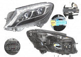 Far Mercedes Clasa S (W222), 08.2013-, fata, Stanga, cu lumini pentru curbe; cu infrared system; LED; electric; fara motoras; fara levelling control, AL Automotive Lighting