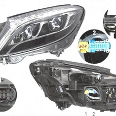 Far Mercedes Clasa S (W222), 08.2013-, fata, Stanga, cu lumini pentru curbe; cu infrared system; LED; electric; fara motoras; fara levelling control