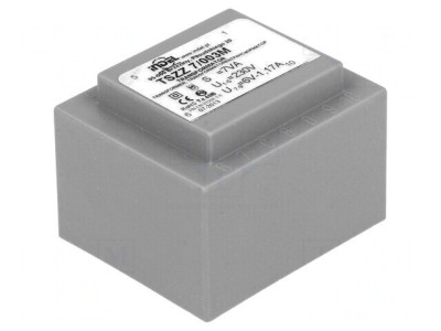 Transformator &amp;icirc;ncapsulat 7VA 230VAC 6V 1,16A PCB foto