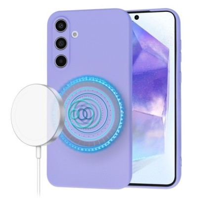Husa pentru Samsung Galaxy A55 5G - Techsuit SoftFlex MagSafe - Light Purple foto