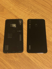 Capac original Huawei P20 lite cu amprenta negru swap foto