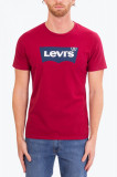Cumpara ieftin Tricou barbati din bumbac cu imprimeu cu logo visiniu, XL, Levi&#039;s