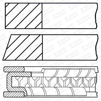 Set segmenti piston GOETZE ENGINE 08-447800-00 / R17 foto