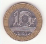 Franța 10 franci 1990 - G&eacute;nie de la Libert&eacute;