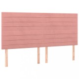Cumpara ieftin Tablii de pat, 4 buc, roz, 90x5x78/88 cm, catifea