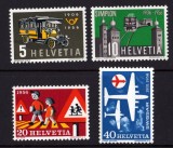 Elvetia 1956 - Aniversari, evenimente, transport, serie neuzata