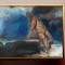 TABLOU PICTAT MANUAL, TABLOU NUD BARBAT, TABLOU ABSTRACT 53&times;68 CM