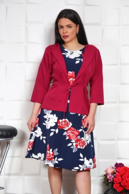 Compleu Elegant Spring BordoMarimea foto