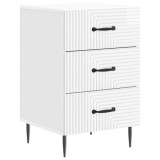 vidaXL Dulap de noapte cu sertar Alb foarte lucios 43 x 41 x 66,5 cm 894789