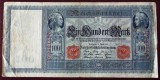 Germania 100 Mark 1910 serie rosie 480 mica ruptura la mijloc sus **