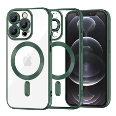 Husa premium iPhone 12 Pro Techsuit Luxury Crystal MagSafe, verde inchis foto