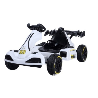 Masinuta electrica flippy, tip kart, cu telecomanda, dimensiune reglabila, 2 viteze, sistem de lumini si sunet, pentru copii intre 1.2 - 1.6 inaltime, foto