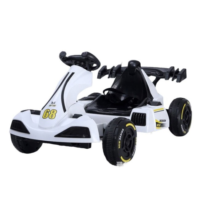 Masinuta electrica flippy, tip kart, cu telecomanda, dimensiune reglabila, 2 viteze, sistem de lumini si sunet, pentru copii intre 1.2 - 1.6 inaltime,