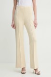 Day Birger et Mikkelsen pantaloni Wagner femei, culoarea bej, evazati, high waist, DAY65243772