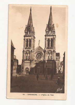 FV5-Carte Postala- FRANTA - Cherbourg, L&amp;#039;Eglise du Voeu, circulata 1939 foto