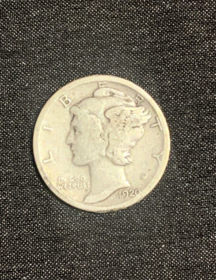 Moneda argint One dime 1920D foto
