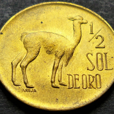 Moneda exotica 1/2 SOL DE ORO - PERU, anul 1974 * cod 2184 = UNC