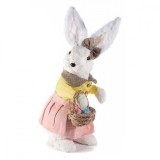 Cumpara ieftin Figurina Iepuras Girl din fibre naturale si textil 18x14x41 cm