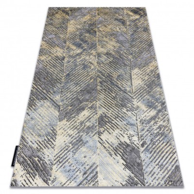 Covor DE LUXE modern 2087 Herringbone vintage - structural aur / gri, 240x340 cm foto