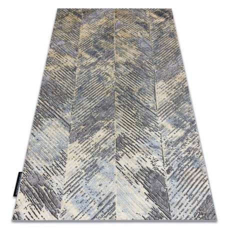 Covor DE LUXE modern 2087 Herringbone vintage - structural aur / gri, 240x340 cm