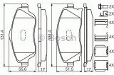 Set placute frana,frana disc OPEL TIGRA TwinTop (2004 - 2016) BOSCH 0 986 494 625