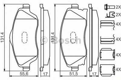 Set placute frana,frana disc OPEL CORSA C (F08, F68) (2000 - 2009) BOSCH 0 986 494 625 foto