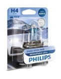 Bec Auto H4 Philips WhiteVision Ultra 12V 55W, Lumina Alba 5000K, Efect Xenon, Omologat ECE, Durata Lunga