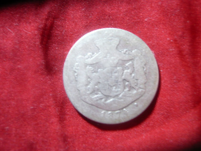 Moneda 1 leu 1874 Carol I , argint , cal.mediocra foto