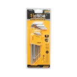 Set 9 chei imbus hexagonale lungi 1.5-10 mm din Cr-V Hoteche