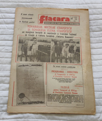 Ziarul FLACĂRA (7 iulie 1989) Nr. 27 foto