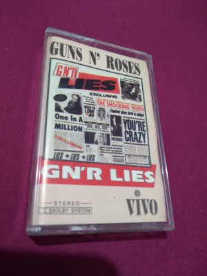 CASETA AUDIO GUNS N&amp;#039; ROSES - GN&amp;#039;R LIES RARA!! ORIGINALA foto