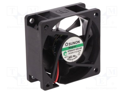 Ventilator DC axial 24V 60x60x25mm 45,63m3/h 27dBA SUNON Vapo foto