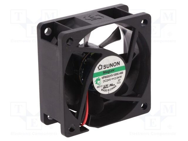 Ventilator DC axial 24V 60x60x25mm 45,63m3/h 27dBA SUNON Vapo