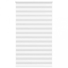 vidaXL Jaluzea tip zebra alb lățime țesătură 130,9 cm poliester