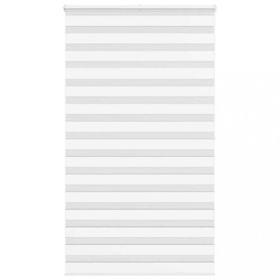 Jaluzea tip zebra alb lățime țesătură 130,9 cm poliester foto