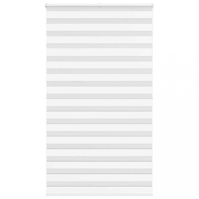 Jaluzea tip zebra alb lățime țesătură 130,9 cm poliester