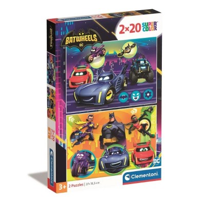 Puzzle Batman Batwheels - Set 2x20 Piese Clementoni foto