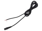 Cablu Negru 1x1mm2 DC 5.5/2.5 Soclu Drept 5m