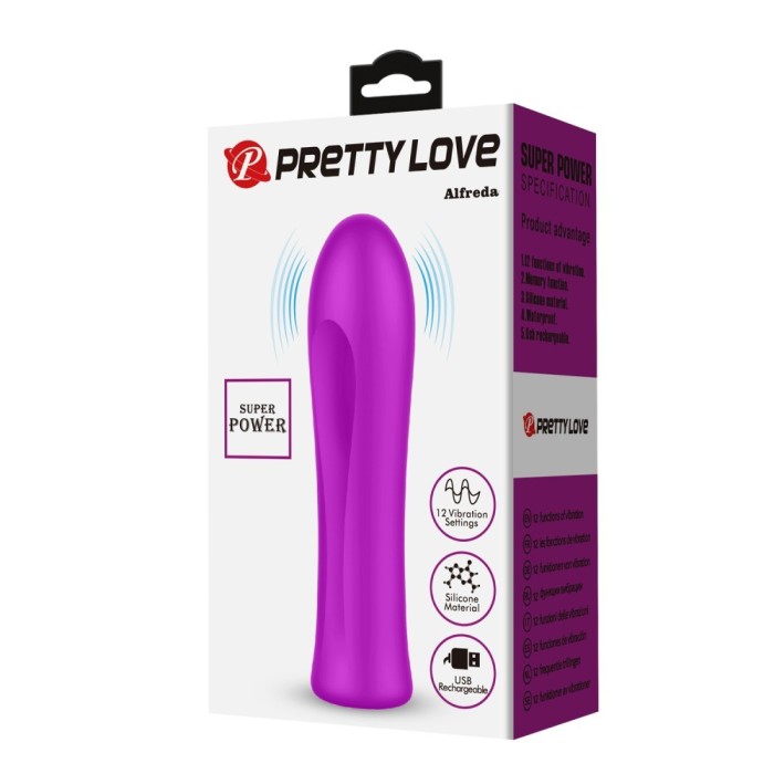 Alfreda - Vibrator clasic, mov, 10.2 cm