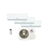 Aer condiționat triplu split Platinium, 3 camere, 12000+12000+9000BTU, A++/A+, Wifi individual, I Feel, Eco, Auto-restart, Dezumidificare, Ventilare,