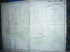 Harta mare Jud. BRASOV ,dim.=126x99cm RSR1981 Inst.Geodezie Organizarea Terit. foto